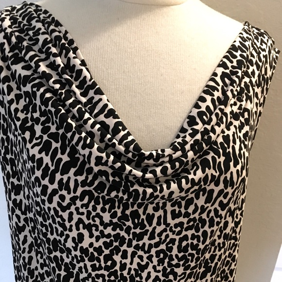 Calvin Klein Black/White Sleeveless Top/Shell 3X - Picture 1 of 5